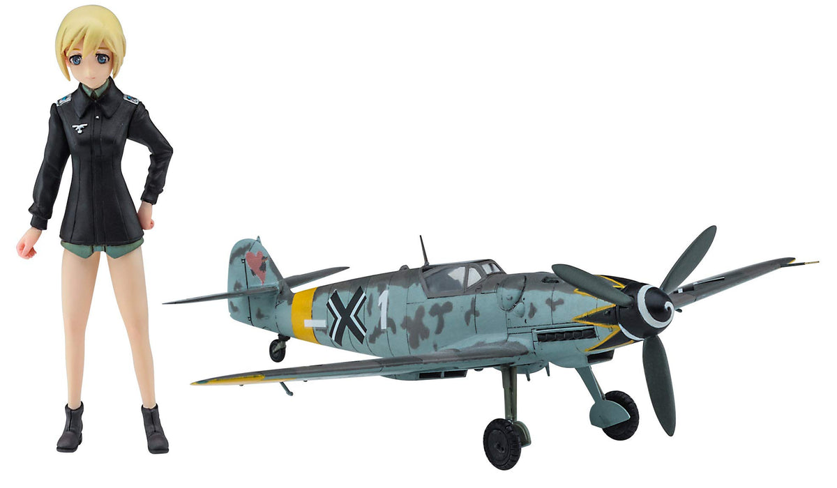 1/20 Strike Witches Erica Hartmann w/Messerschmitt Bf109G-6 (1/72) Plastic Model