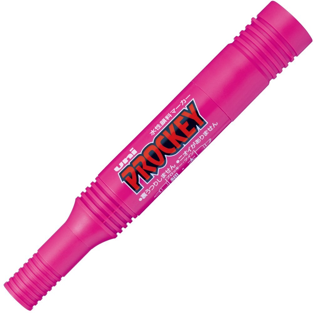 三菱鉛筆 Mitsubishi Pencil PM150TR.11 Procky Twin Water-Based Pen, Fuchsia, 10 Pieces