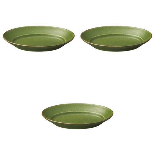 Set of 3 Olive 10 Oval [9.8 x 7.1 x 1.6 inches (25 x 18.1 x 4.2 cm) | Setomonohonpo
