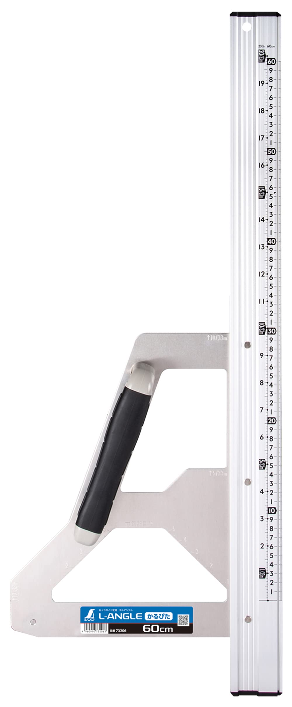 Shinwa Sokutei 73206 Round Saw Guide Ruler, El-Angle, Karupita, 23.6 inches (60 cm), Combination Scale