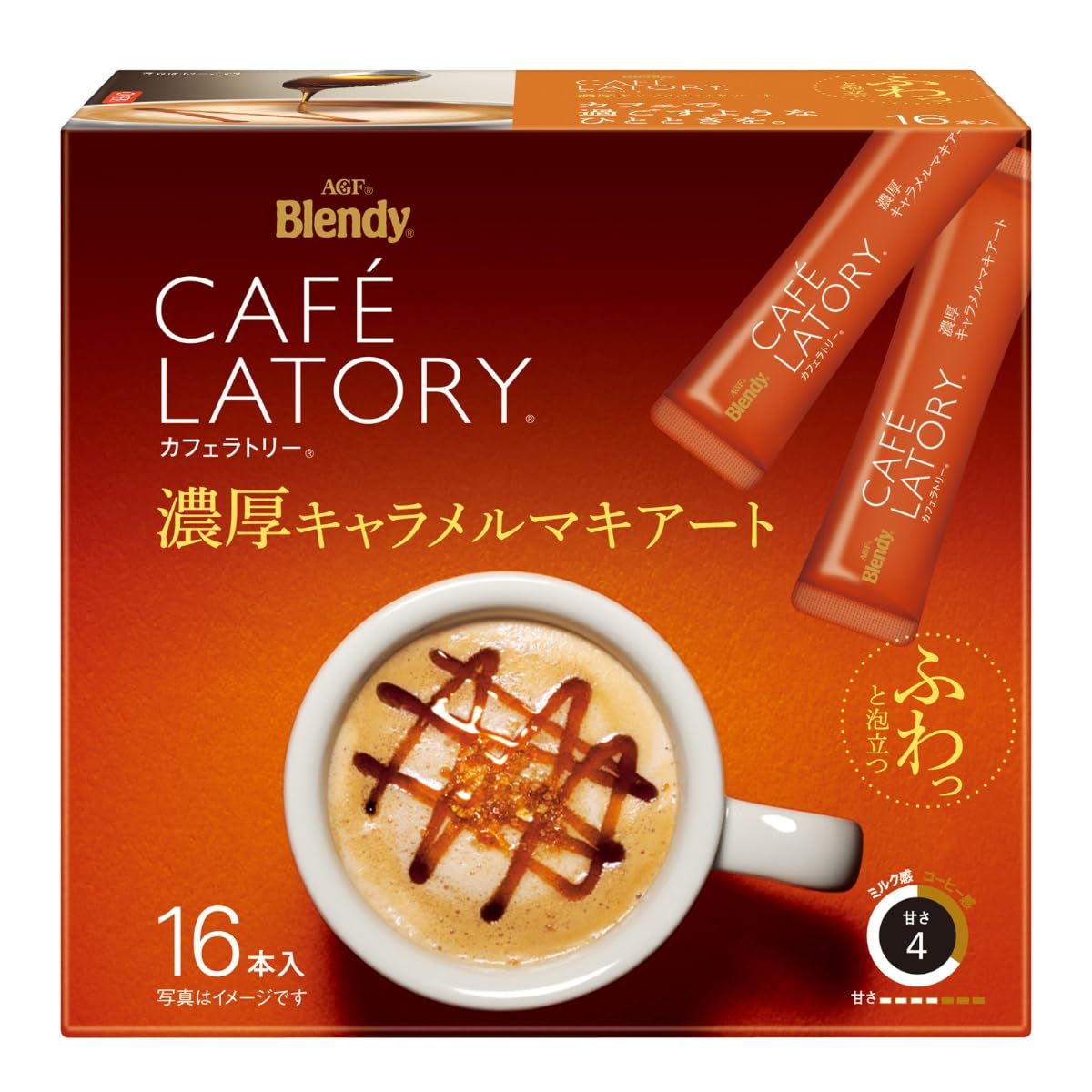 AGF Blendy Cafe Ratory (16 Bottles x 3 Boxes, Caramel Macchiato)