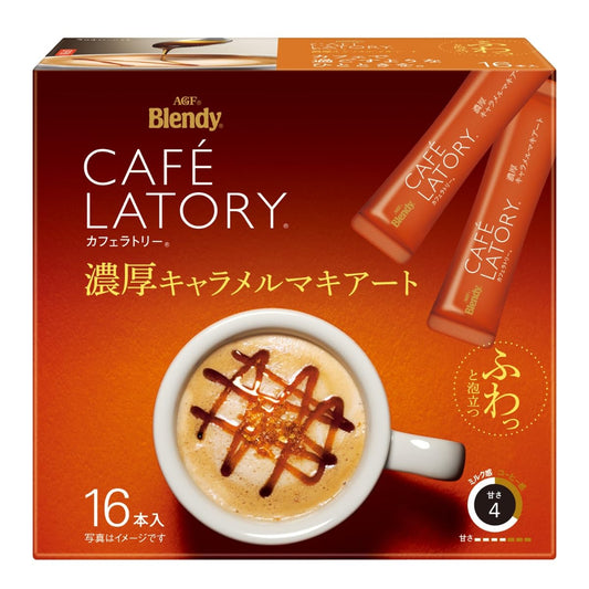 AGF Blendy Cafe Ratory (16 Bottles x 3 Boxes, Caramel Macchiato)