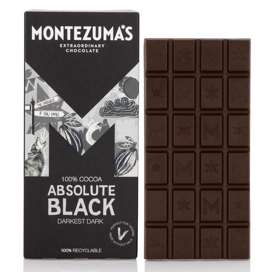 Montezuma’S Dark Chocolate Absolute Black 100% Cocoa 90g