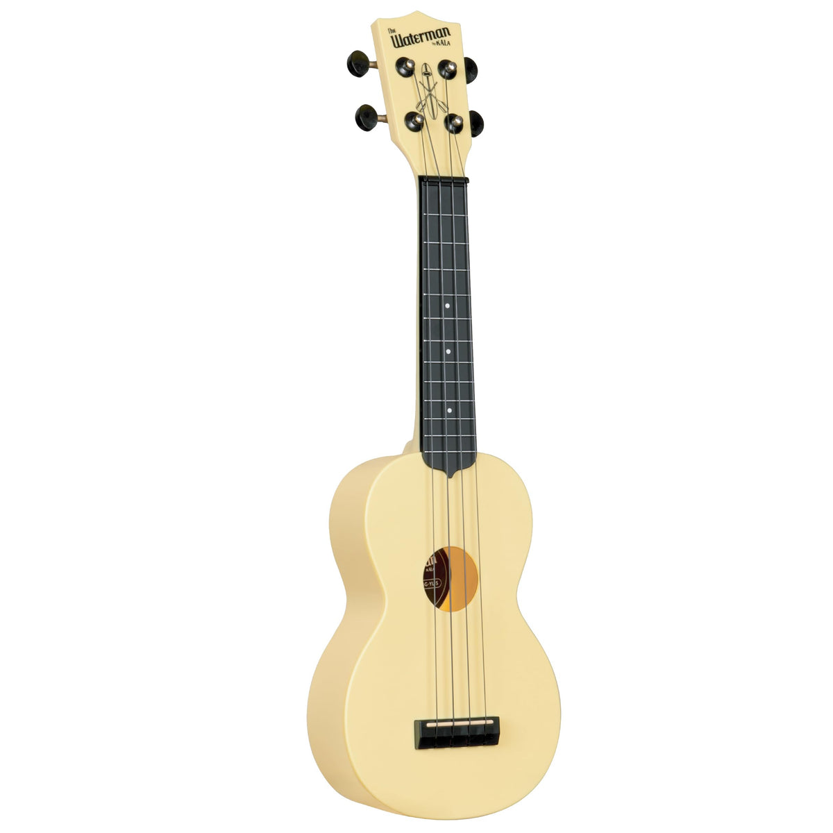 Kala Recycled Soprano Waterman Ukulele Durable, Travel-Ready Instrument - Glow-in-the-Dark Starlight Yellow