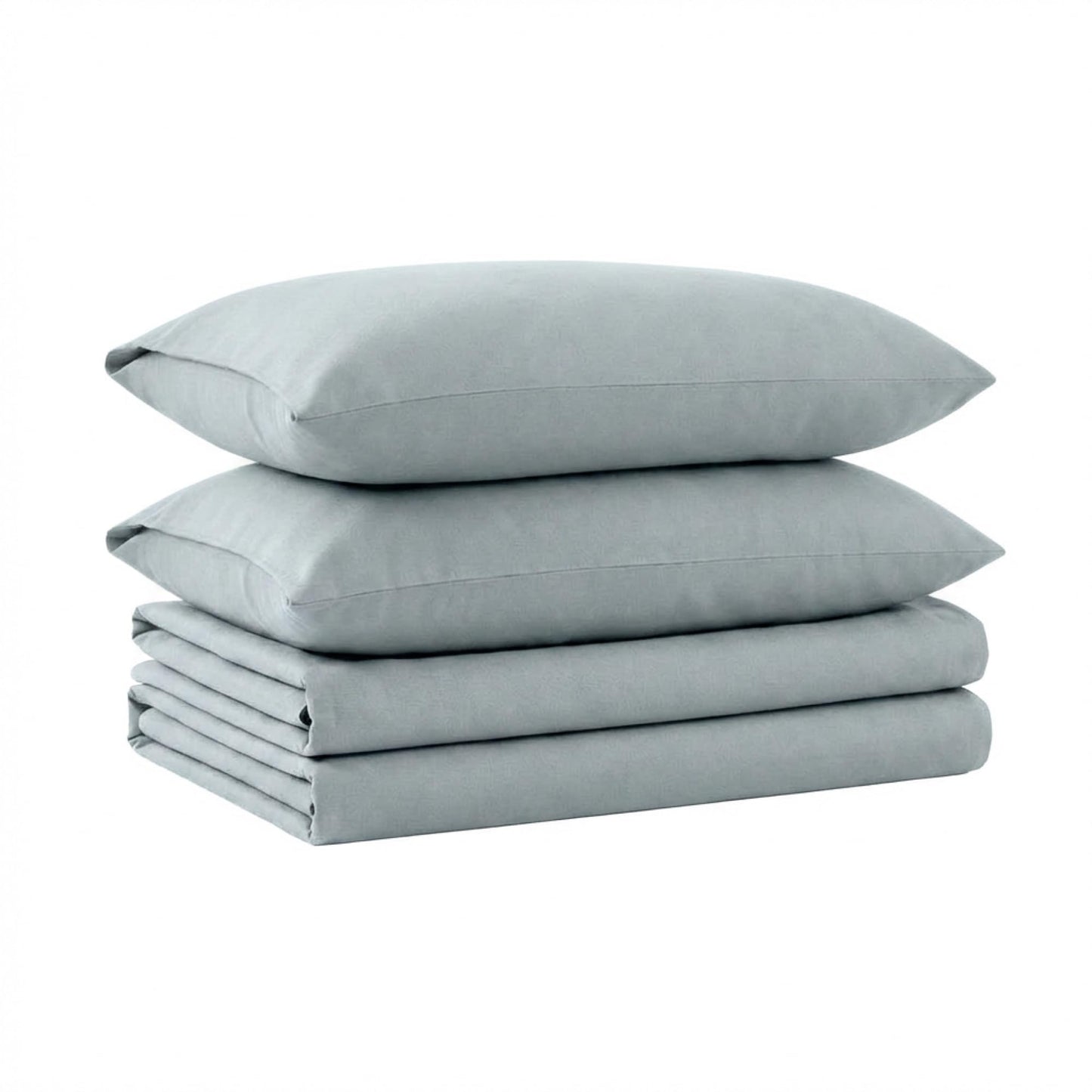 Tribeca Living Triple Brushed Soft Cotton Flannel Sheets Set, Cal King Size 170-GSM Weight Extra Deep Pocket Sheet in Solid Sky Blue Color