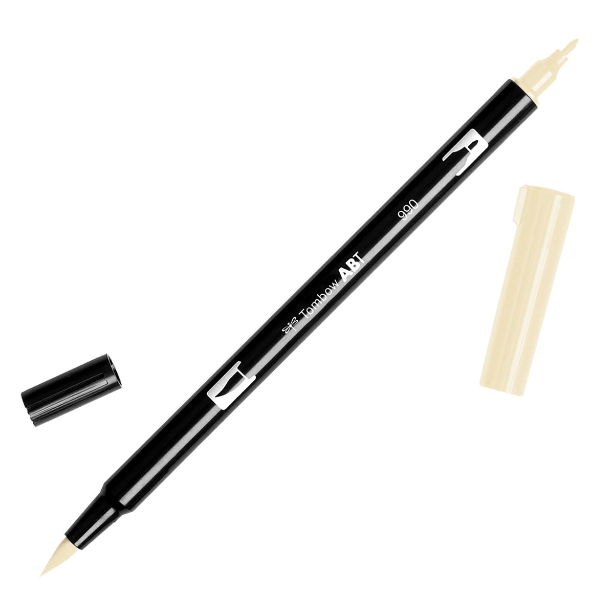 Tombow 56617 Dual Brush Pen Art Marker, 990 - Light Sand, 1-Pack. Blendable, Brush and Fine Tip Marker
