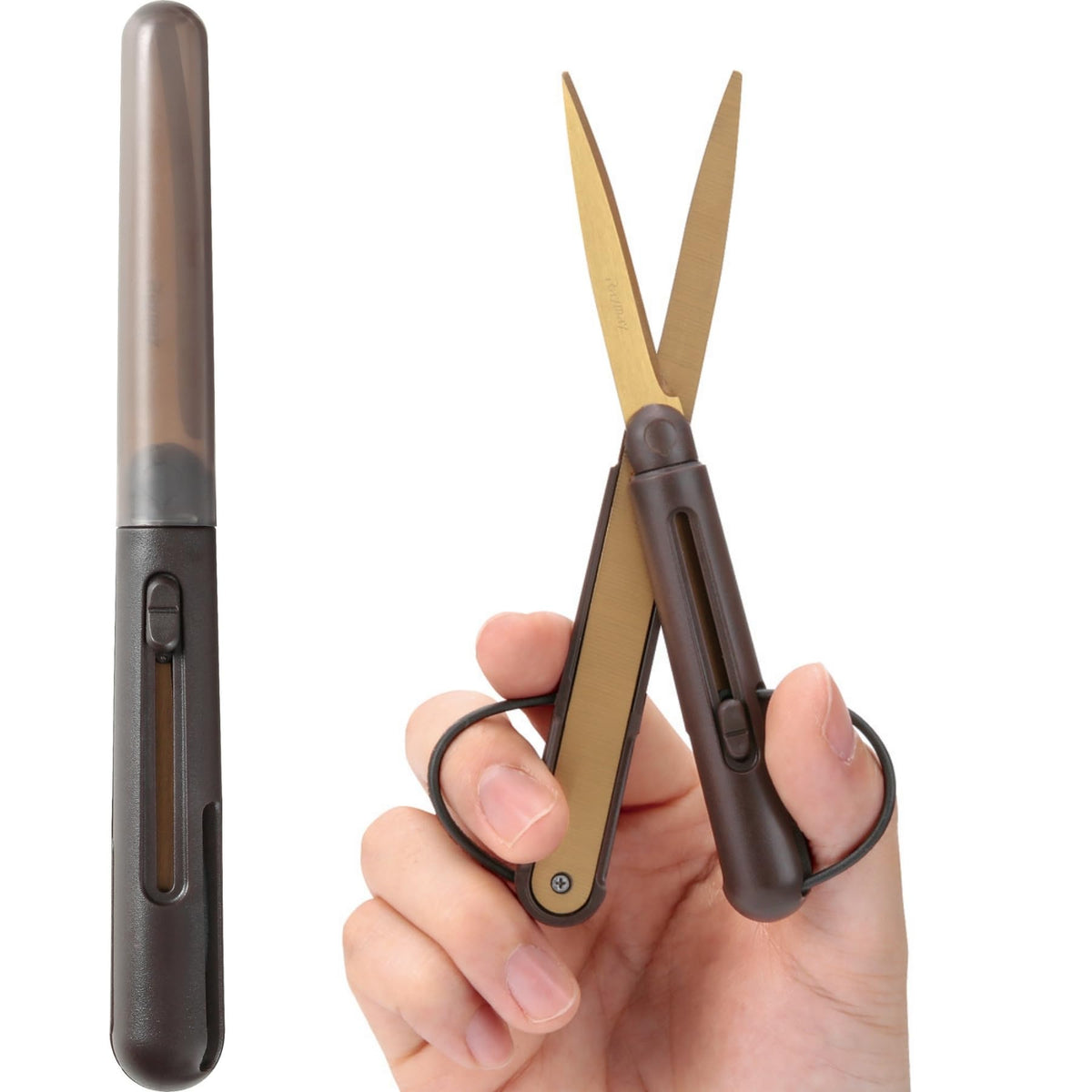 Raymei Fujii SH1003 Scissors Pen Cut Compact Portable Scissors Premium Titanium Coated