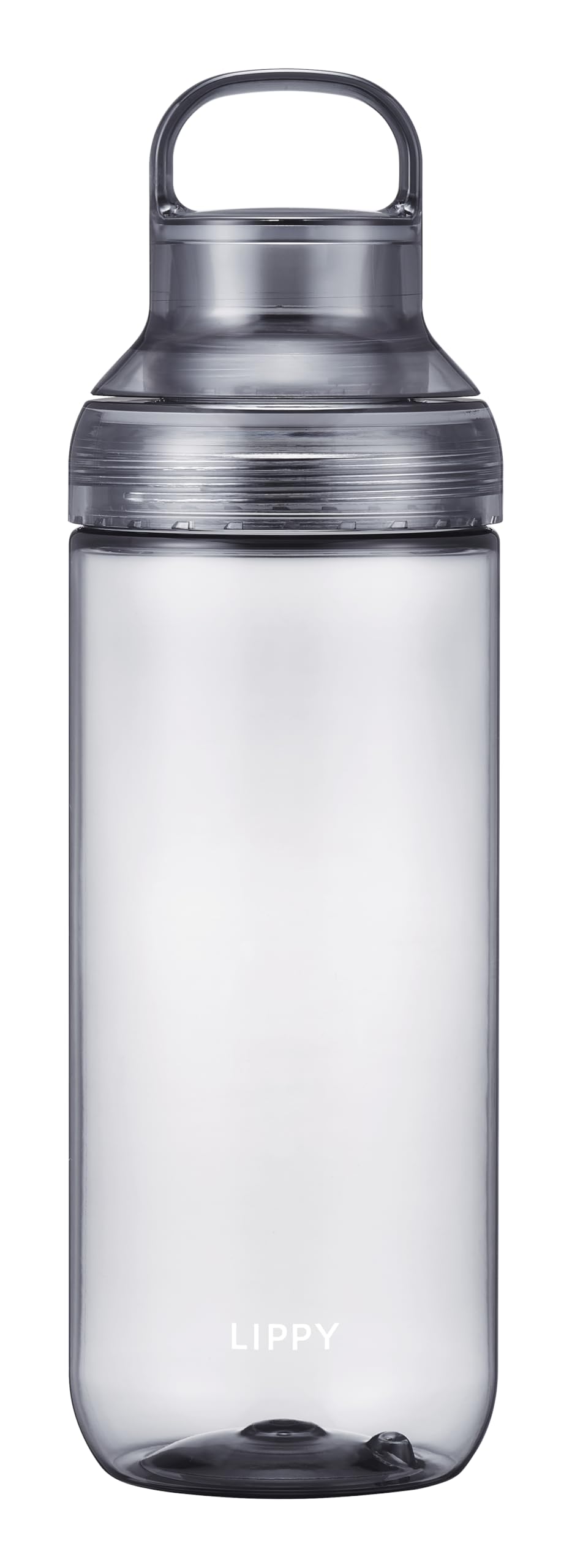 OSK LIPPY BC-1000 Water Bottle, 33.8 fl oz (1,000 ml), Clear, Gray, Made in Japan, Easy to Wash, Handle & Washer, Lightweight, Room Temperature