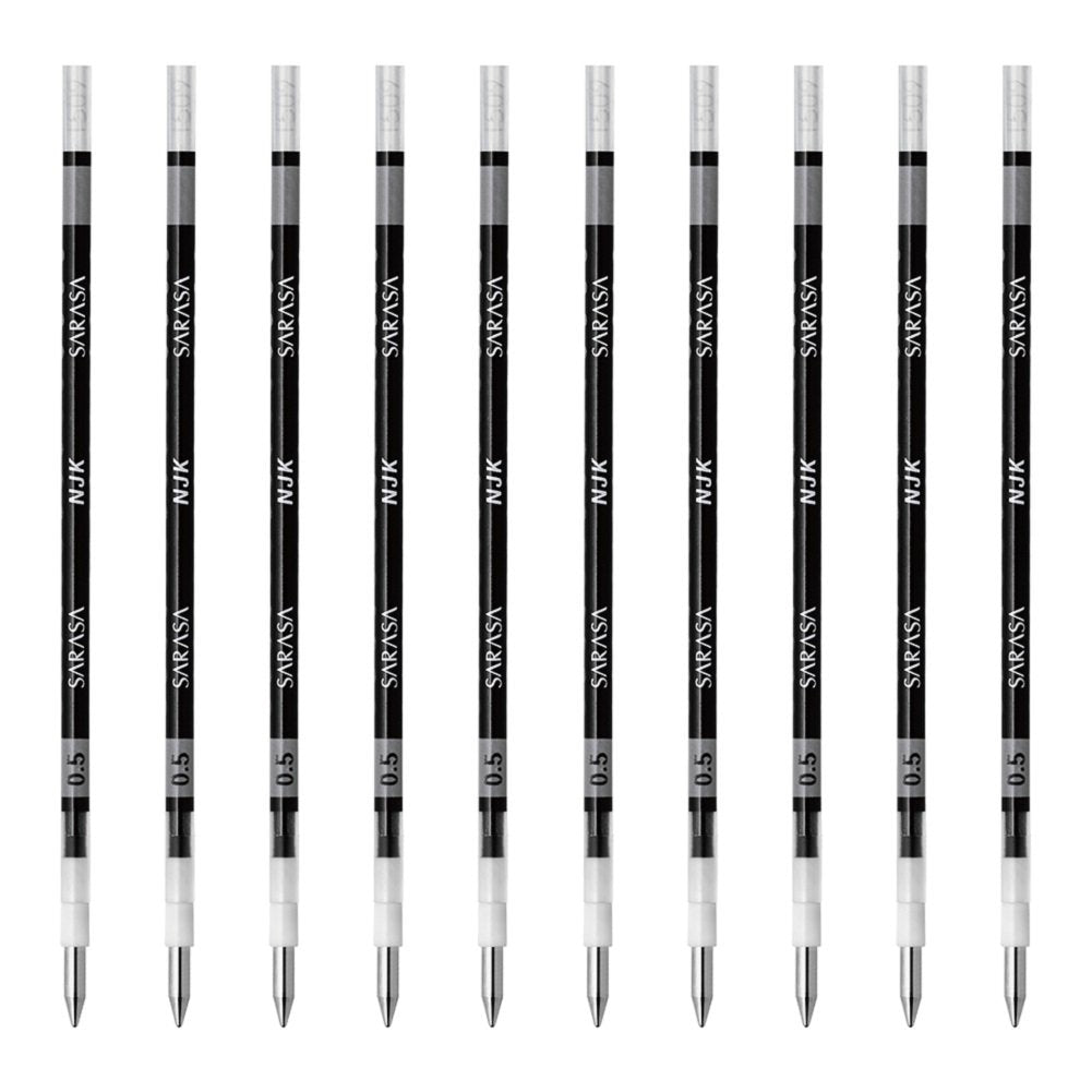 Zebra Ballpoint Pen Refill, Sarasa, NJK-0.5 Lead, Black, 10 Count BRNJK5BK