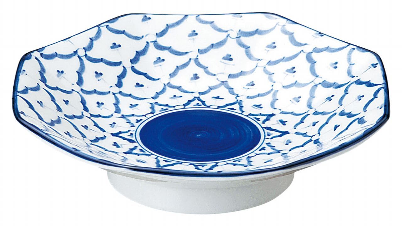 Hanaden Koyo 50107070 Koyo Pottery Chiang Mai Octagonal Shumai Ethnic Mino Ware Dishwasher Safe, Made in Japan