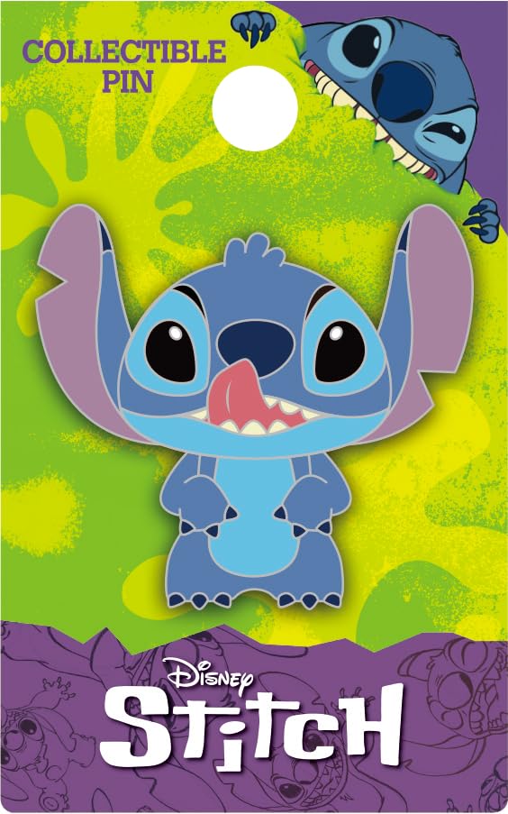 Stitch Sticking His Tongue Out Enamel Pin