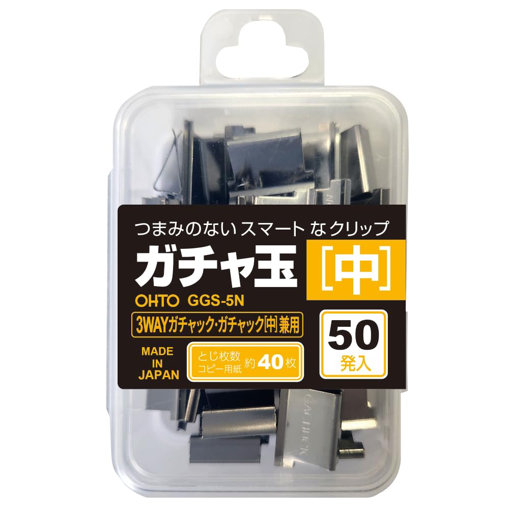 OHTO PG GACHUCK Clips Medium 50pcs GGS-5N (Japan Import)