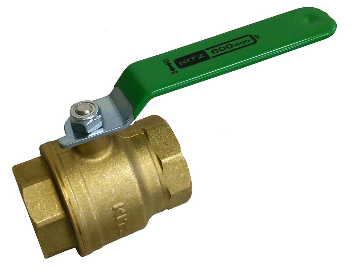 Kitz KITZ-ZE 1.1/2B Brass Type 600 Ball Valve, Eco Ball [ZE], Full Bore"