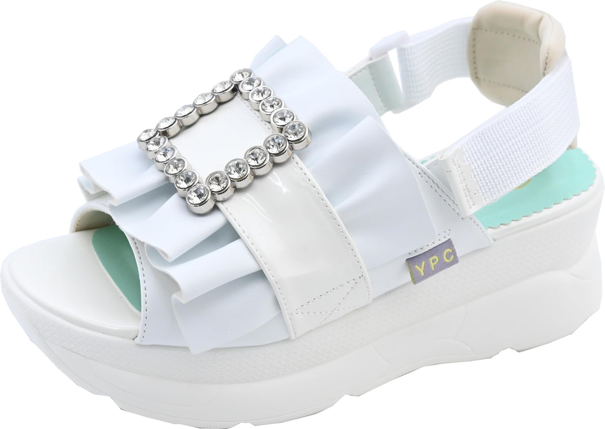 Yosuke 4450033 Women's Sandals, white, 24.5 cm