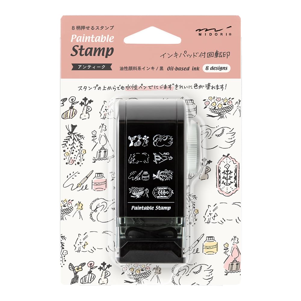 Midori 35580006 Rotating Stamp Dial Antique Pattern