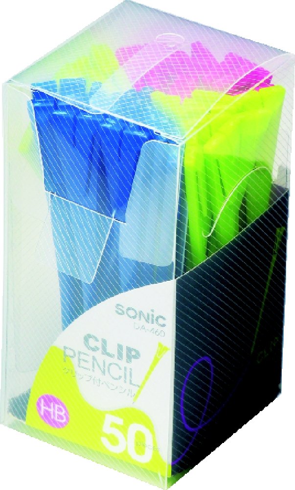 Sonic Pencil DA-460 Clip Pencils, Pack of 50, Colored