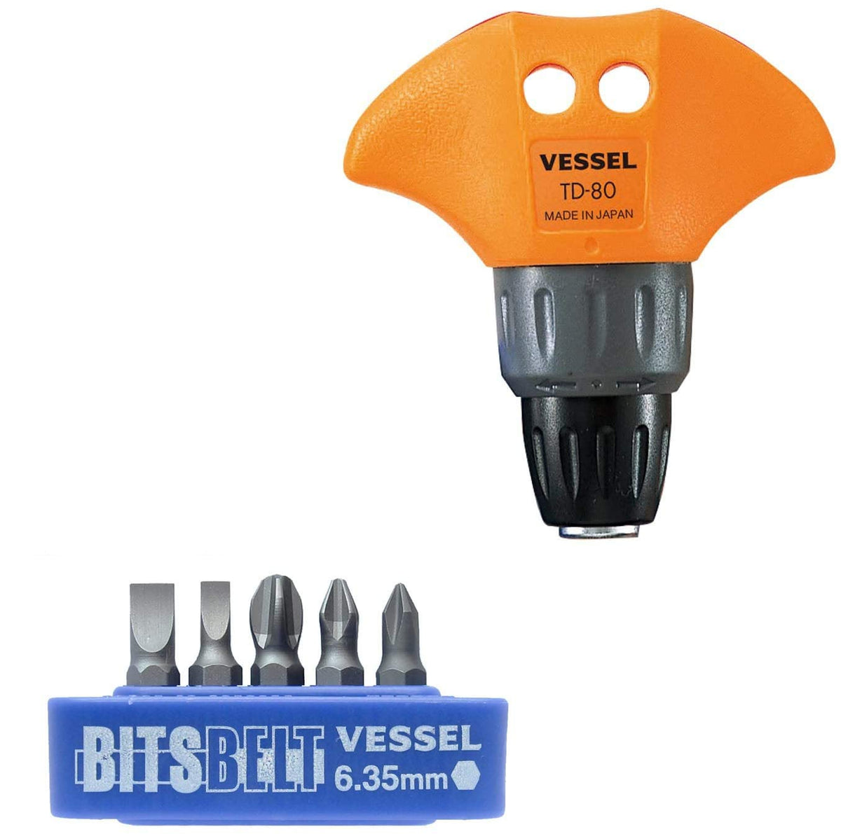 Vessel TD-80 T-Type Ratchet Driver Set