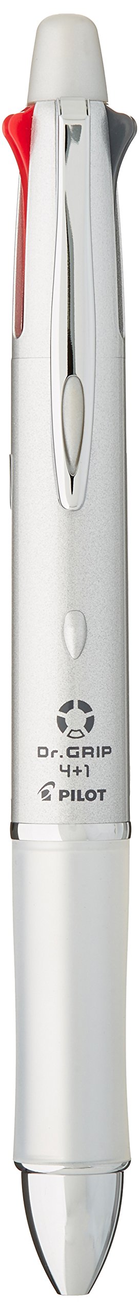 Pilot Mult Function Pen Dr. Grip 4+1, 0.7mm Acro Ink Ballpoint Pen, 0.5mm Mechanical Pencil, Silver (BKHDF1SF-SP)