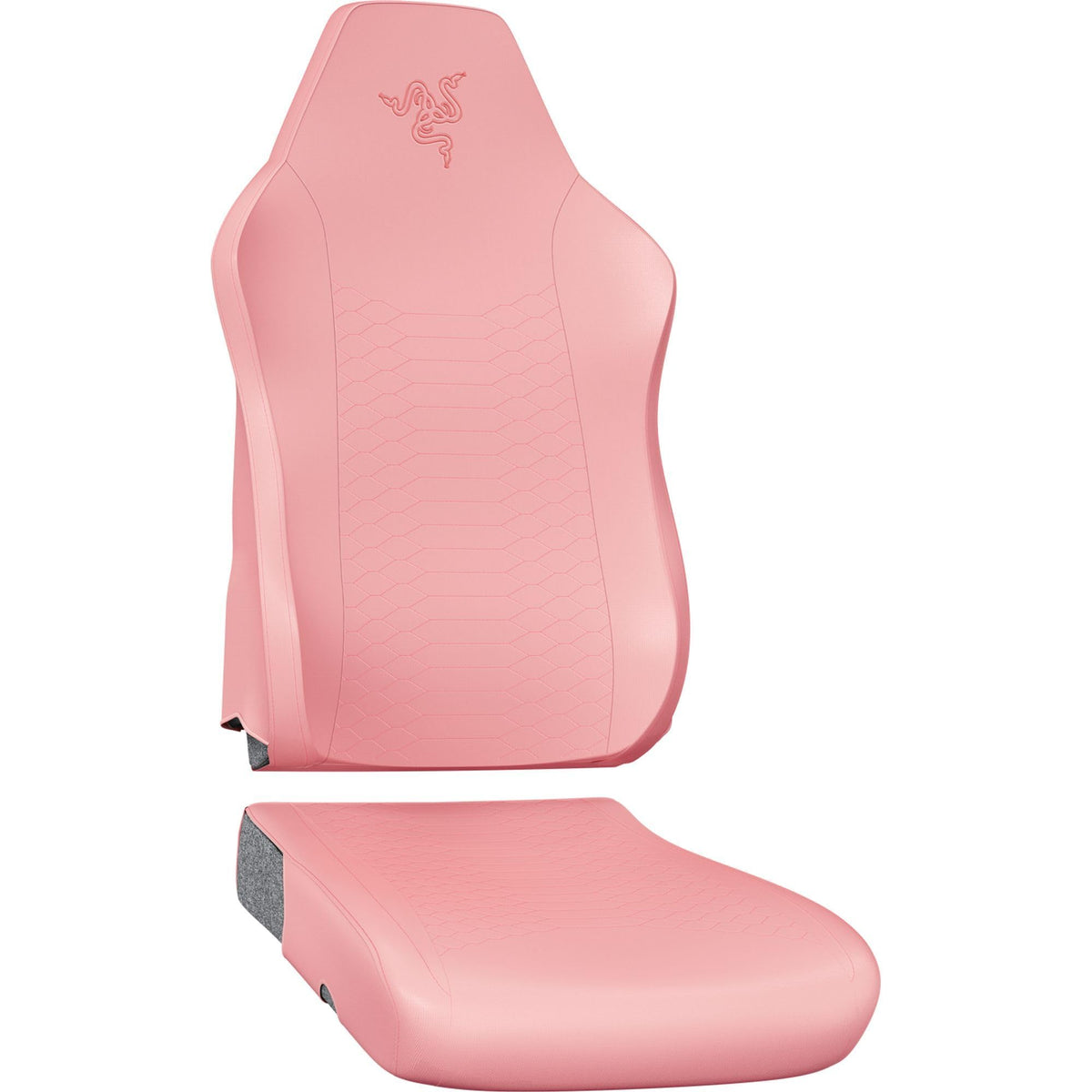 Razer Gaming Chair Sleeves Quartz Pink Gaming Chair Sleeve for Razer Iskur V2 X Durable, Washable, Soft Fabric for Maximum Seating Comfort Hassle Free Setup Simple 2-Piece Design Cover for Backrest