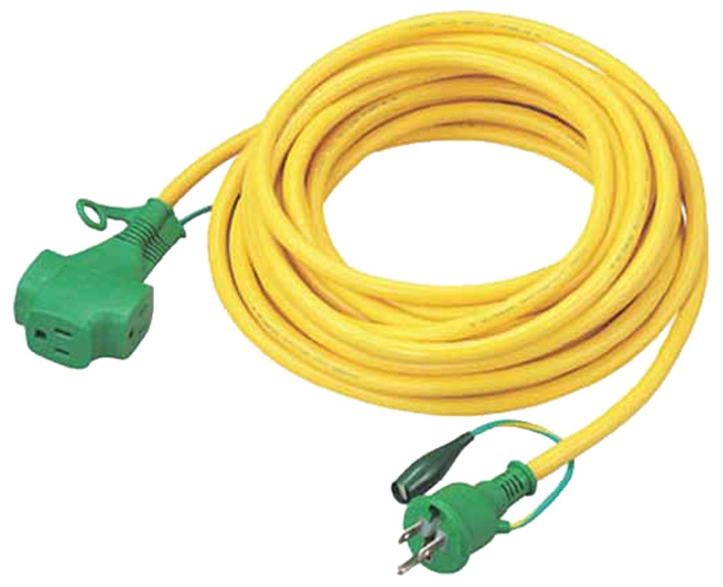 TRUSCO Extension Cord with Triple Pokkin and Ground TPVS-10E