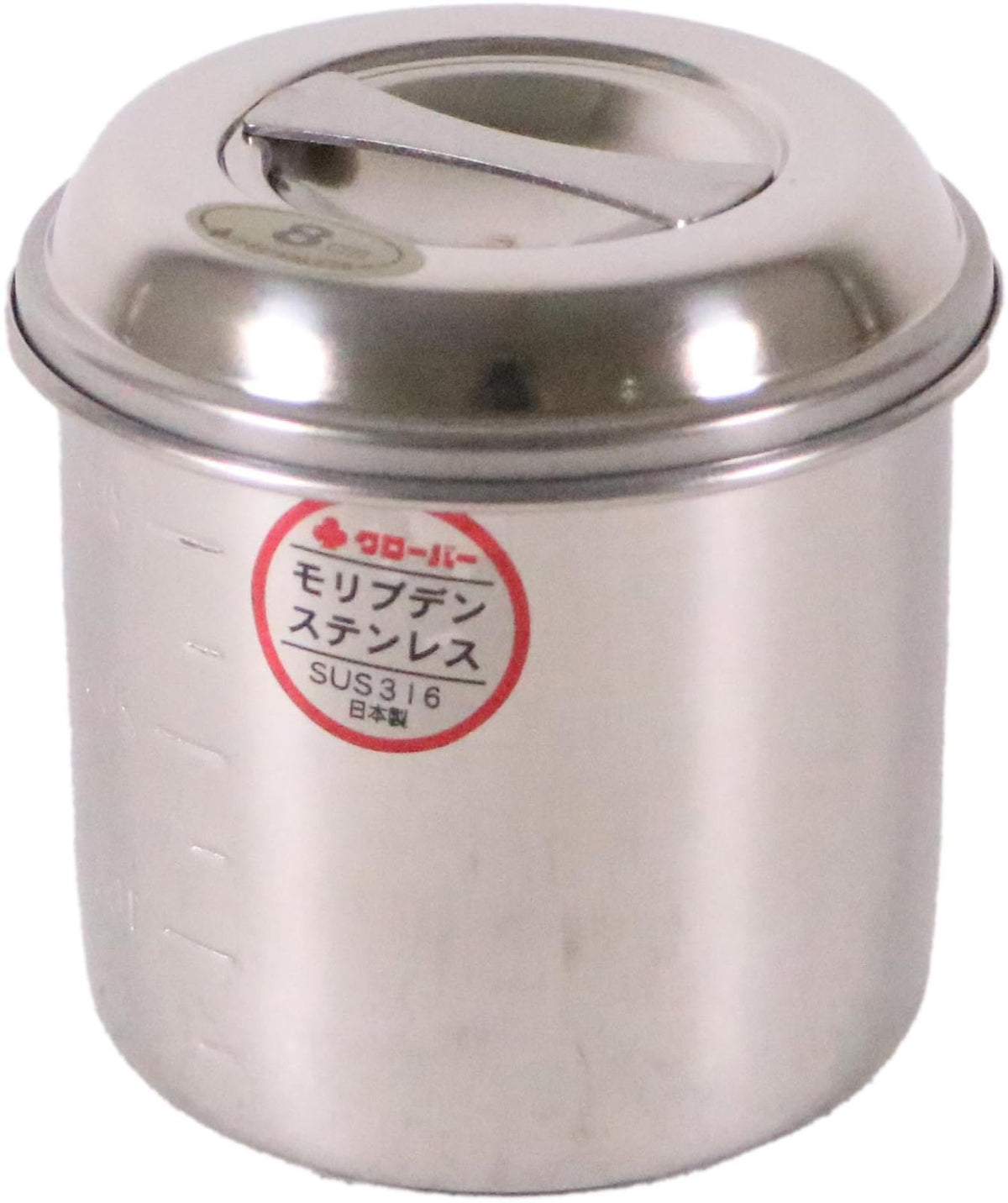 大屋金属 Oya Metal AKT13008 Kitchen Pot with Scale 3.1 inches (8 cm), Molybdenum Stainless Steel, Japan
