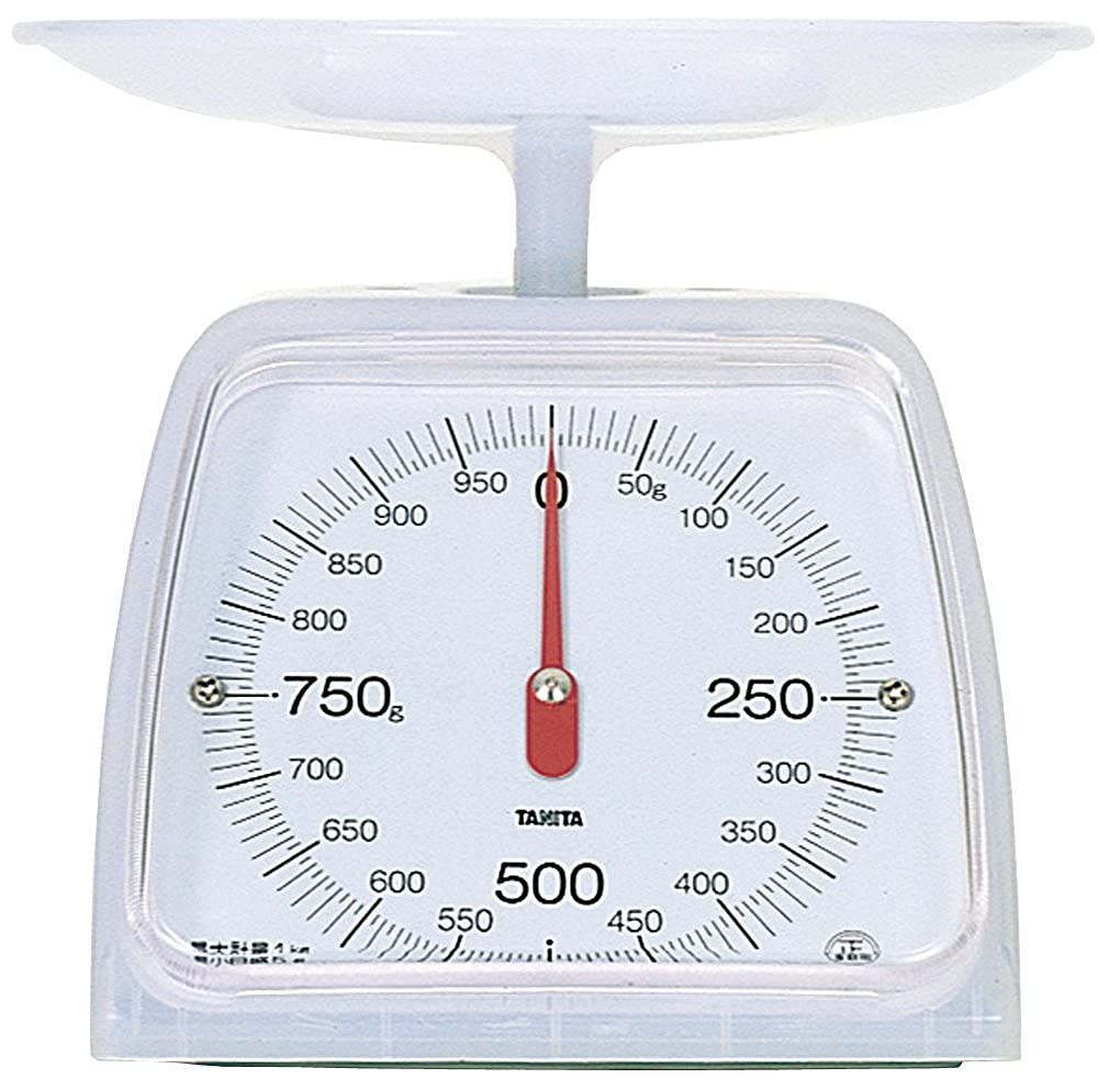 Tanita Analog Cooking Scale 1kg Clear White KA-001-CW