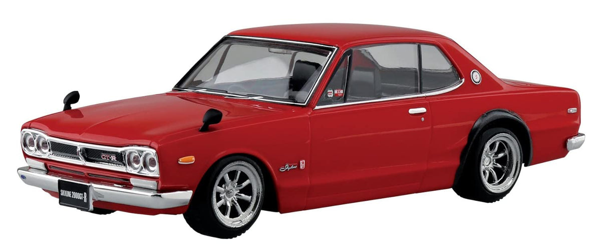 Aoshima 09-SP3 1/32 The Snap Kit Series Nissan Skyline 2000GT-R Custom Wheel (Red) Color Coded Plastic Model