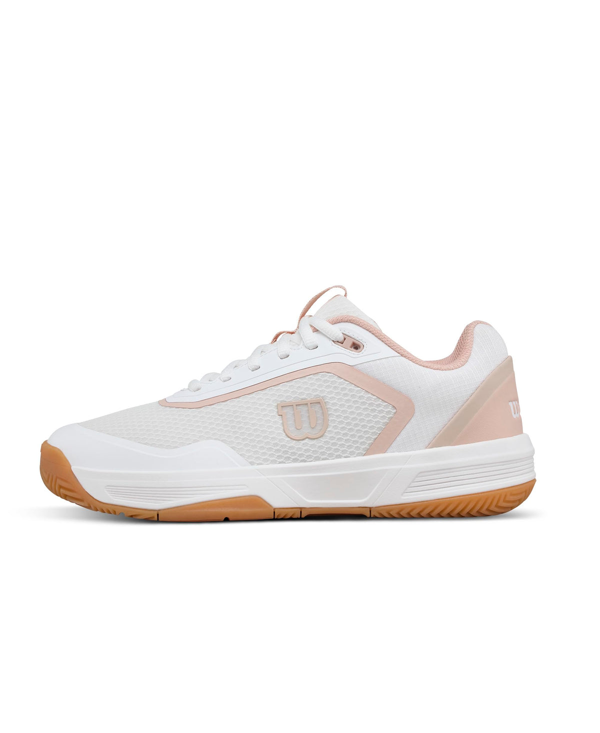 WILSON CourtGlide Women's Tennis Shoe - White/Cameo Rose/Gum, Size 9.5 US