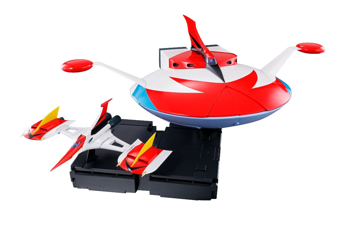 Bandai GX-76U Grendizer Spazer [Dynamic Classic]: ~7.1" UFO Robot Grendizer x Tamashii Nations Soul of Chogokin Die-Cast Action Figure Companion Set