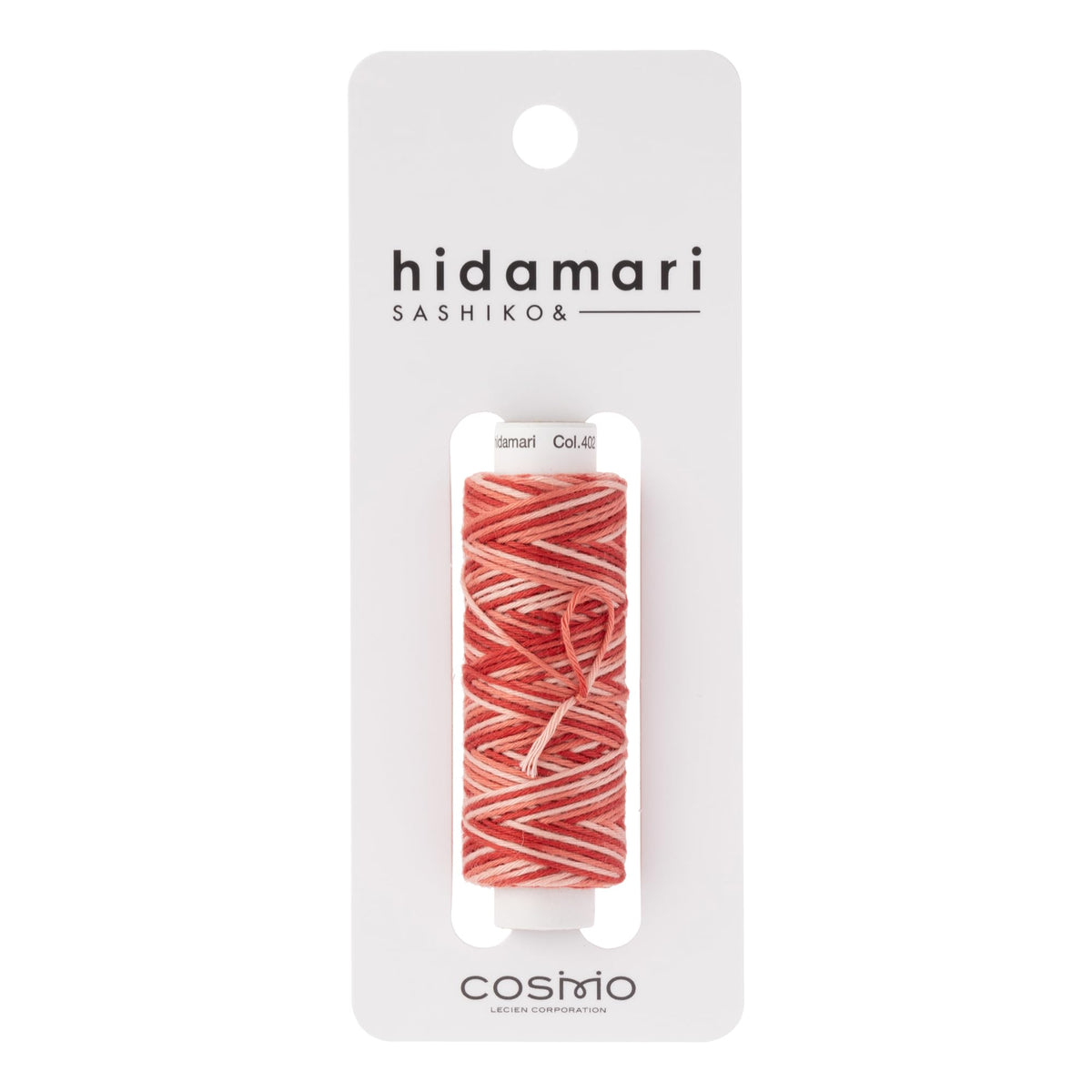 LECIEN 122302 Cosmo Hidamari Sashimi Thread, Approx. 98.4 ft (30 m), Gradation Col.402, Goldfish Scoop, 100% Cotton