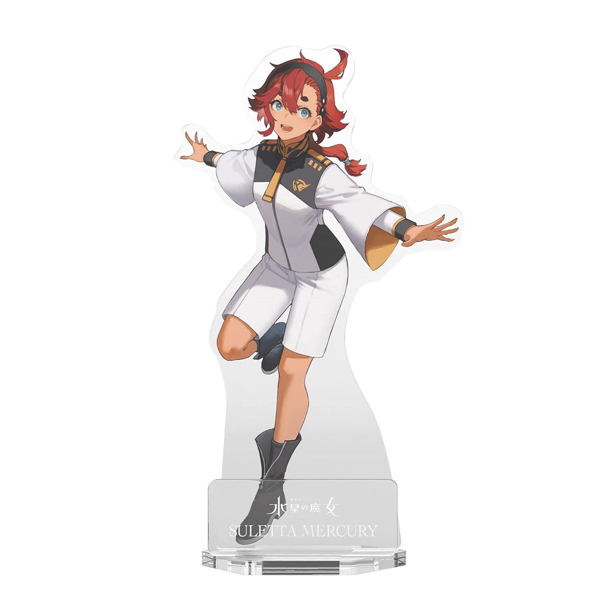 BANDAI SPIRITS Suletta Mercury Acrylic Stand - The Witch from Mercury - Hobby Collectible - Clear - Acrylic Stand