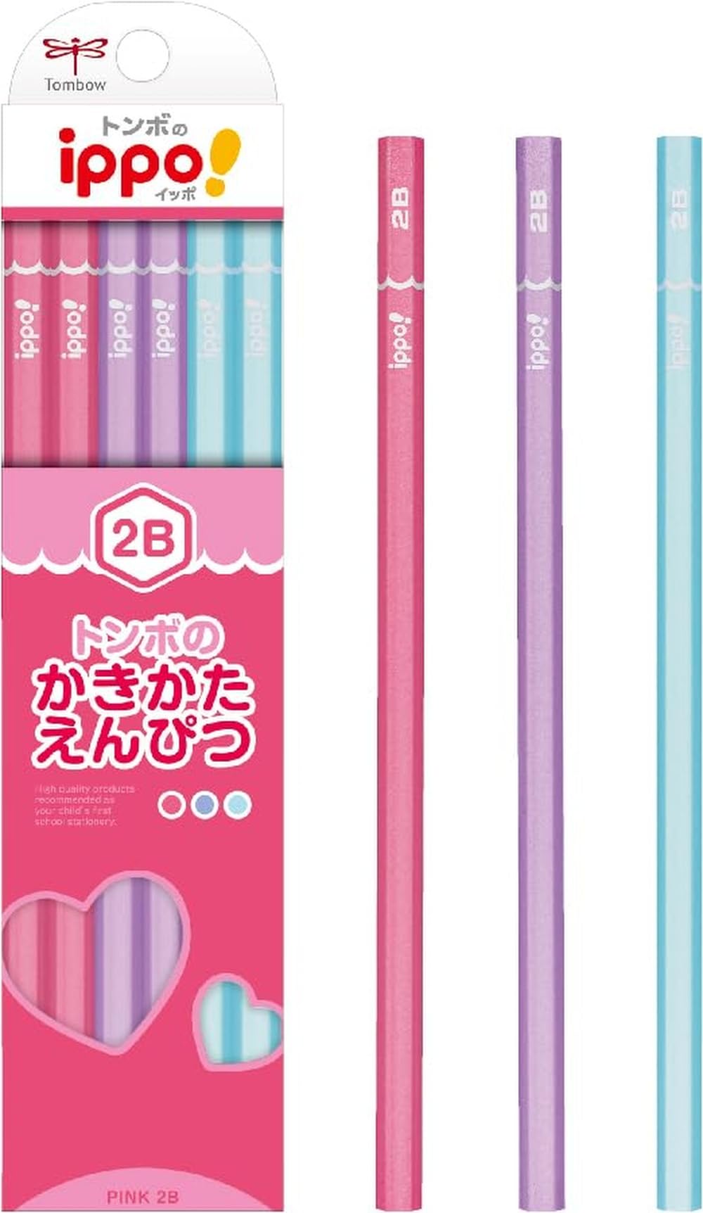 tonbo鉛筆 Pencil ippo. Pencil 2B Plain Pink Sweat How KB – kpw04 – 2B