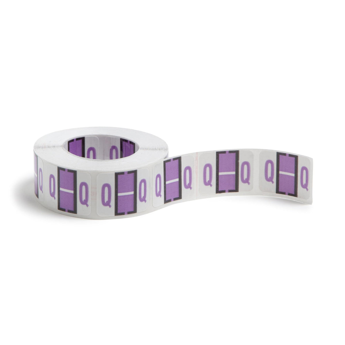 Smead BCCR Bar-Style Color-Coded Alphabetic Label, Q, Label Roll, Lavender, 500 Labels per Roll, (67087)