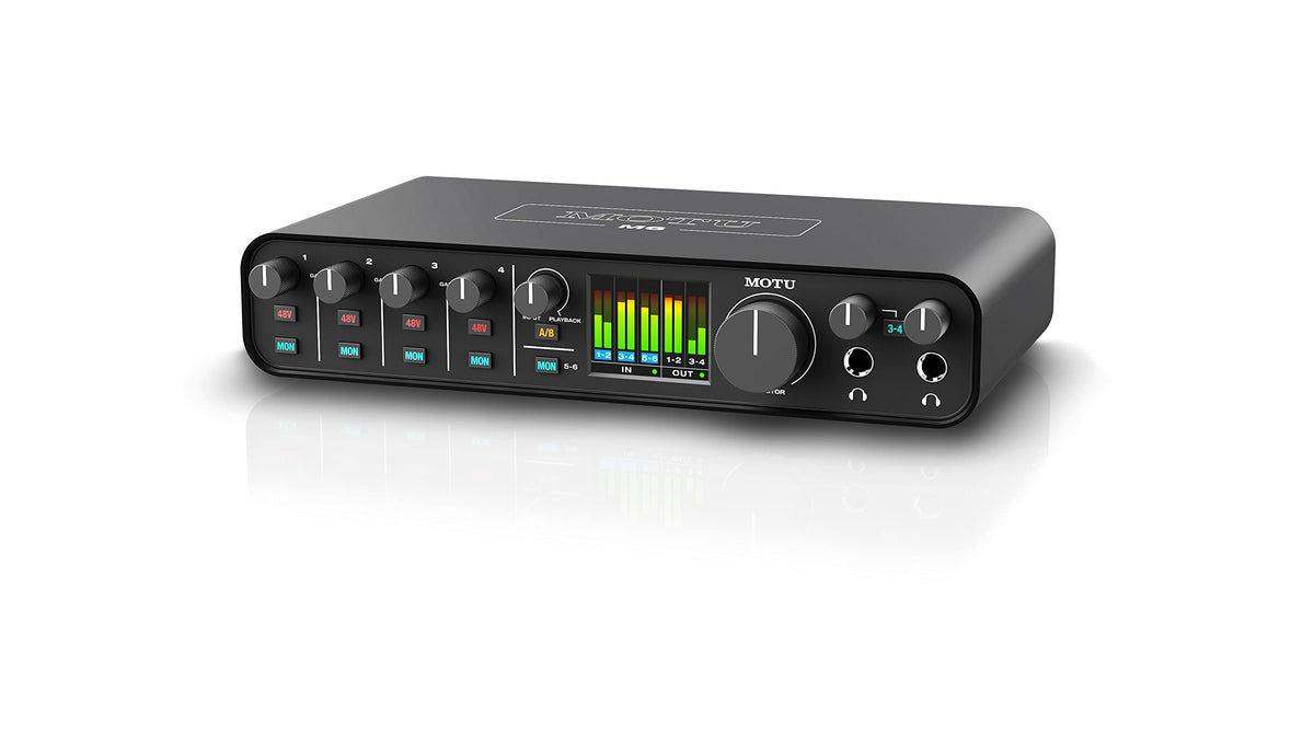 MOTU M6 6 in 4 Out USB Audio Interface, Domestic Genuine Product USB-DAC Gaming, iPhone/iPad Compatible, Song Frame Distribution, DAW Software Included