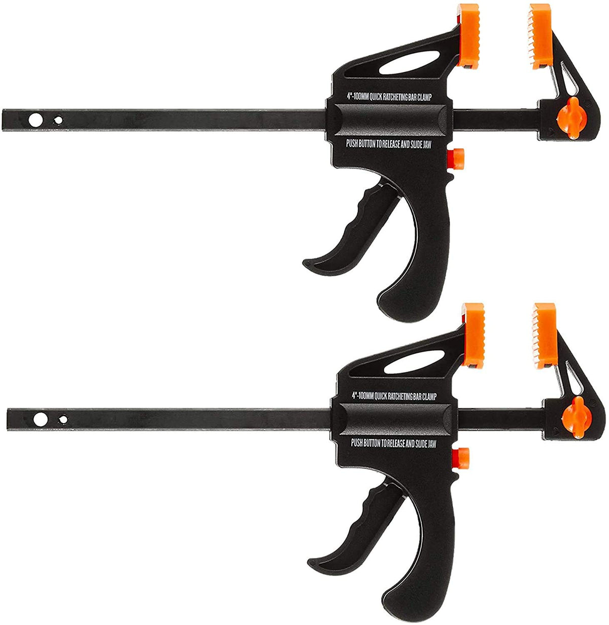 Takagi HQB-100-2P Hobby Quick Bar Clamp, Black, 3.9 inches (100 mm), Set of 2, (Tsubamesanjo Brand) [Easy Work Just Squeeze a Lever] Clamp Woodworking Hardware DIY Vise Fixing Hardware