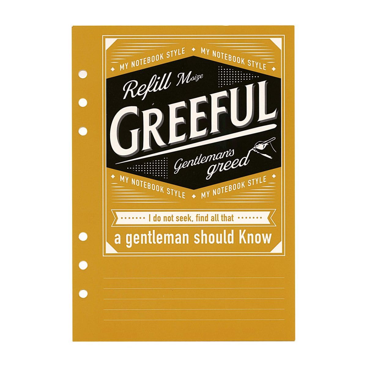 Greeful 642185 Personal Organizer Refill, Medium, Grid Ruled