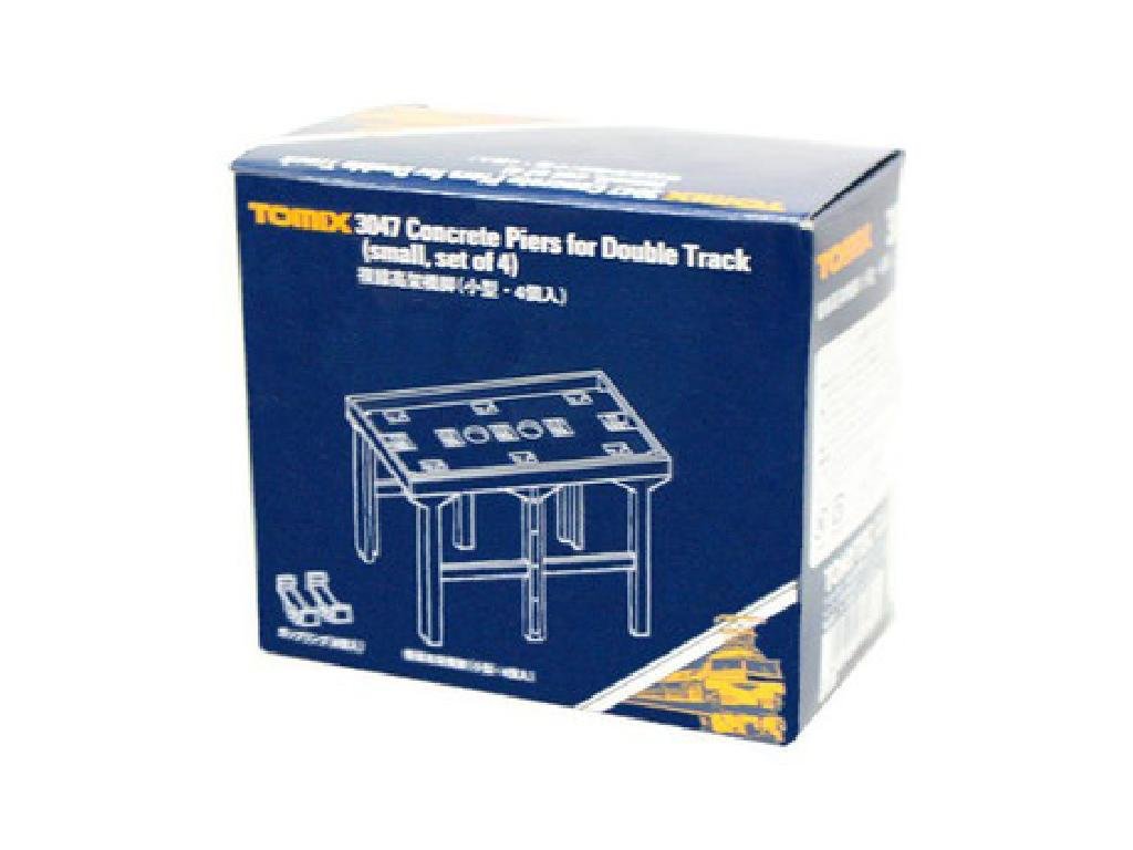 TOMIX 3047 N Gauge Double Track Elevated Bridge Legs, Small, 4 Pieces