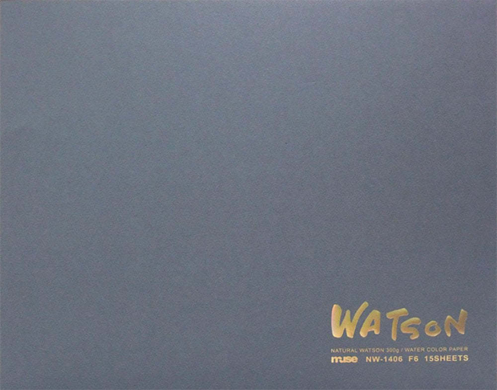 Muse NW-1404 F4 Watson Block F4 Watercolor Paper, 10.6 oz (300 g), Natural, 15 Sheets