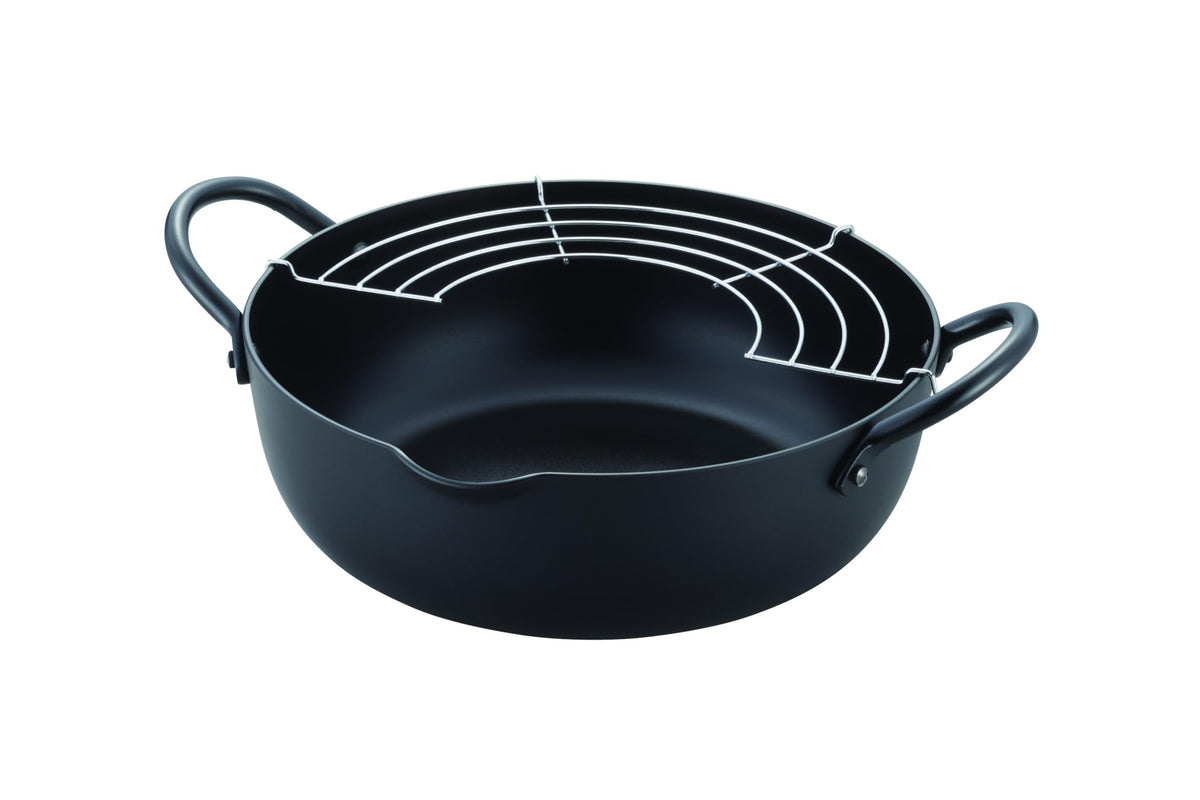 My Commitment Iron Pot Series, Tempura Pot, 7.9 inches (20 cm), Silicone Coating