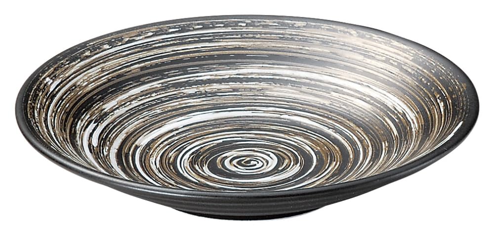 花伝(Kaden) Hanaden Koyo 53134006 Koyo Pottery Snow Dance Ripple 5.0 Plates, Japanese Tableware, Mino Ware, Dishwasher Safe, Made in Japan