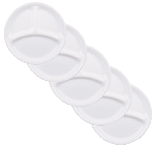CORELLE J385-N CP-9632 Plate, Outer Diameter 8.5 inches (21.5 cm), Unbreakable, Lightweight, Winter Frost White, Lunch Plate, Set of 5