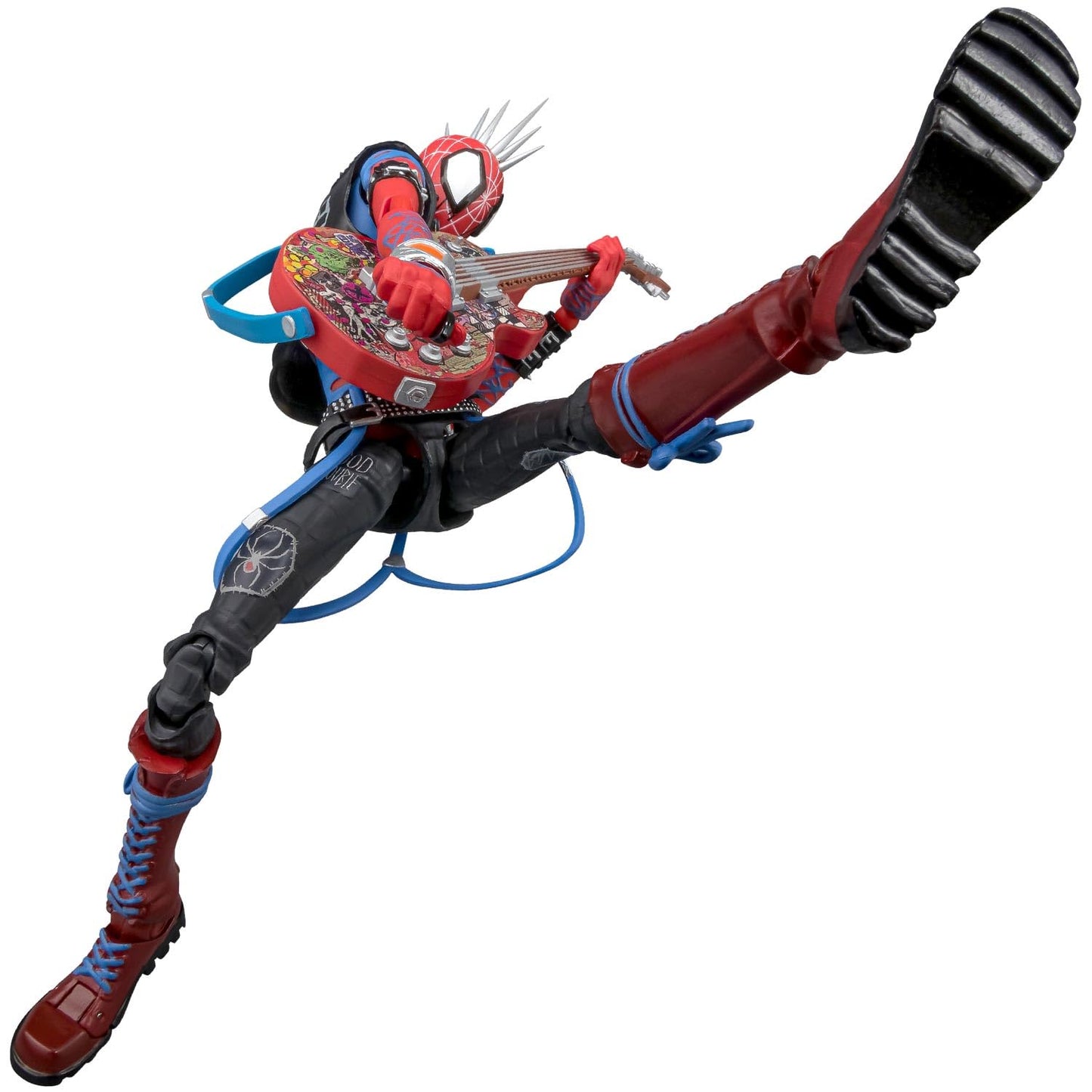 Spider-Man: Across the Spider-Bath SV Action Spider Punk Approx. 7.1 inches (180 mm), PVC & ABS Pre-painted Action Figure