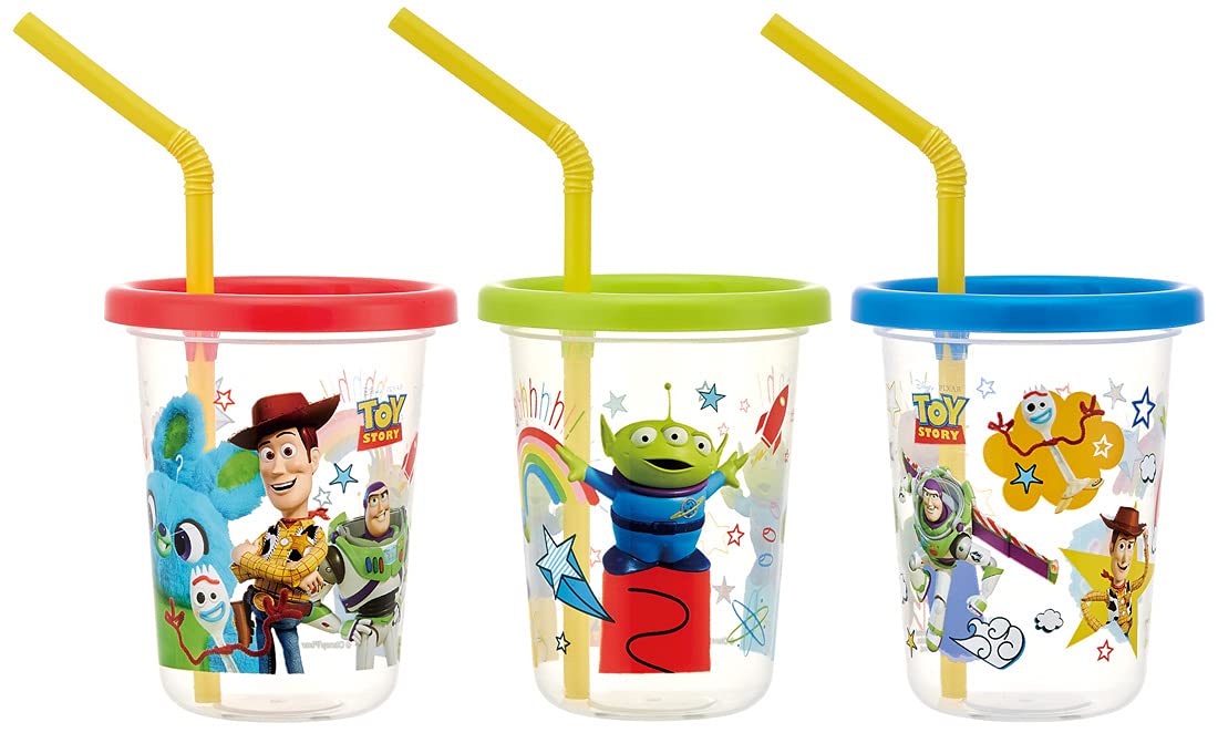 Skater SIH2ST-A Tumbler with Straw, 8.1 fl oz (230 ml), 3 Pieces, Disney Toy Story 21, Made in Japan
