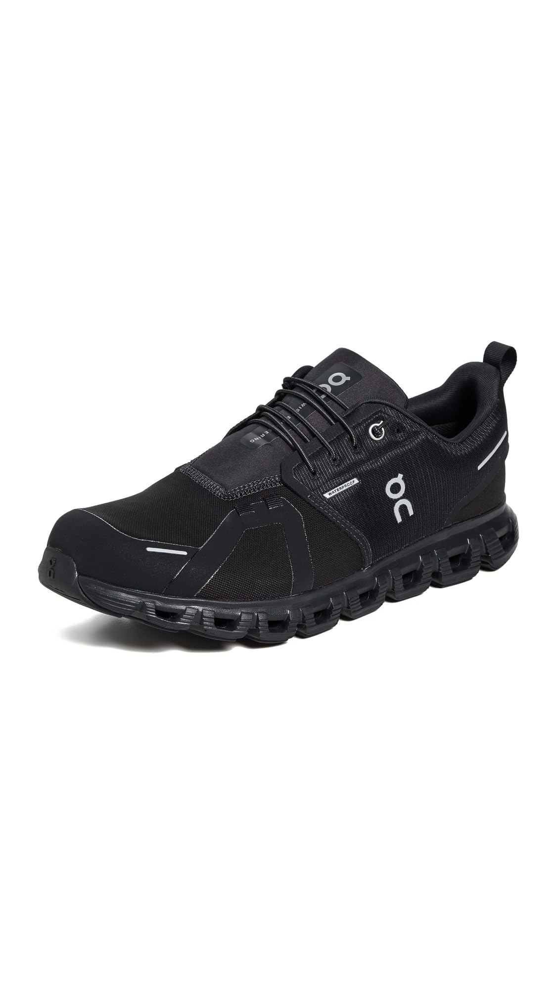 On Men's Cloud 6 WP Sneakers, Black/Black, 9 Medium US