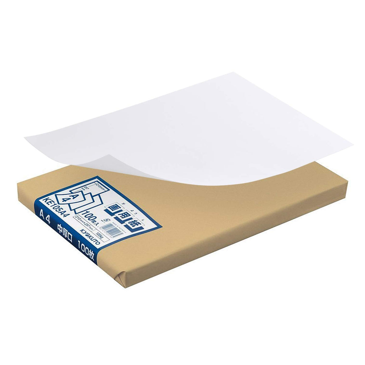 Kyokuto KE105A4 Drawing Paper, Medium Thick, A4, 100 Sheets