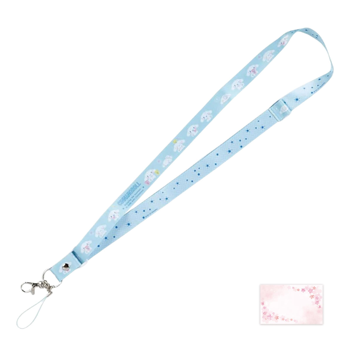 SanrioOriginal Cute Lanyard Strap (Japan Import) - Includes Cherry Blossom Message Card (Cinnamoroll)