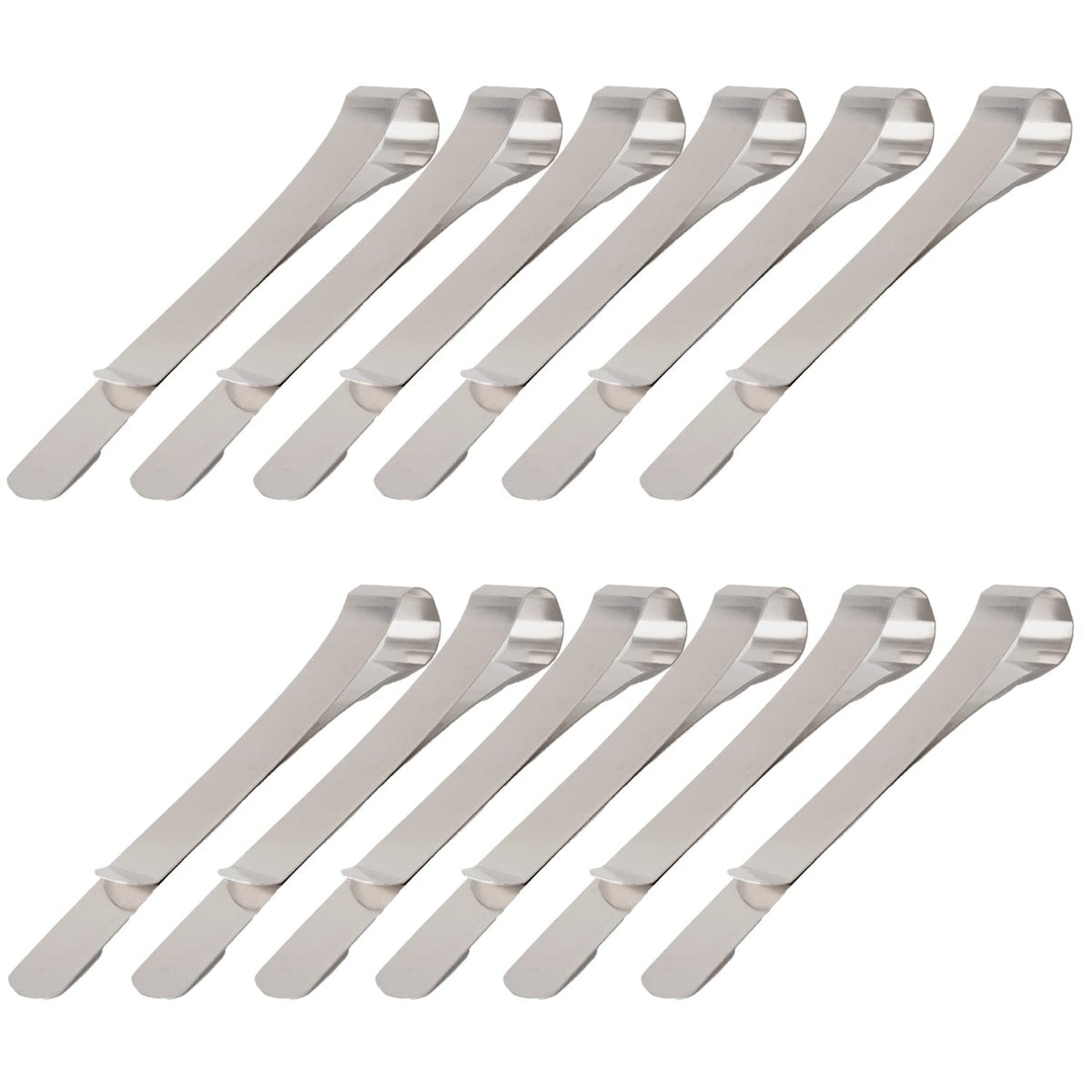 Slip-On Stainless Steel Clasp, Large, Set of 12, DAS-2501 Clips, Simple, Documents, Organization, Office, Fixtures, Stainless Steel