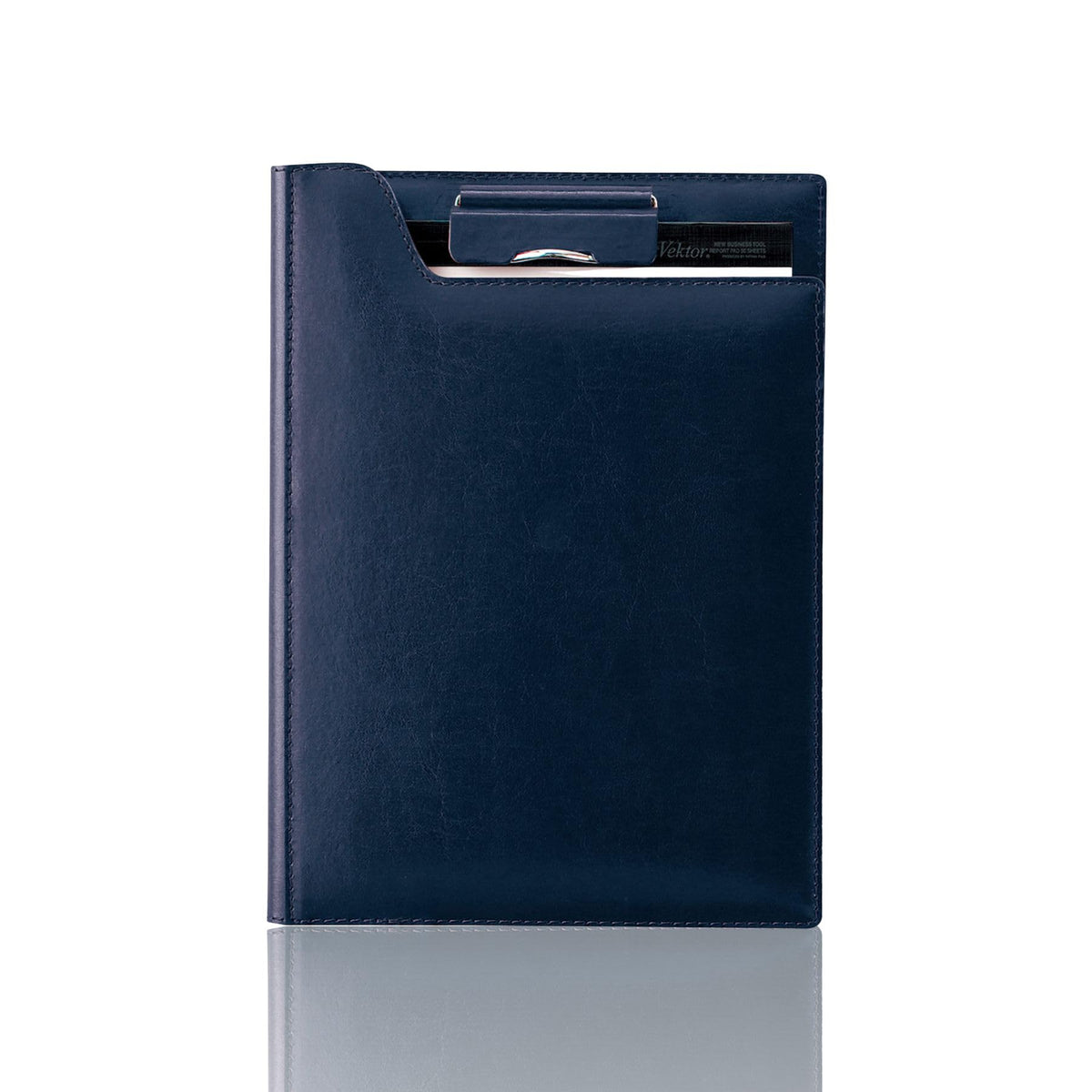 Raymay Fujii ZVF605K Clip File, ZeitVektor A5, Leather, Navy