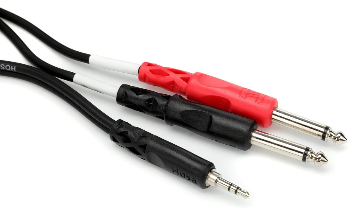 Hosa CMP-153 Stereo Breakout, 3.5 mm TRS to Dual 1/4 Inch TS, 3 Feet