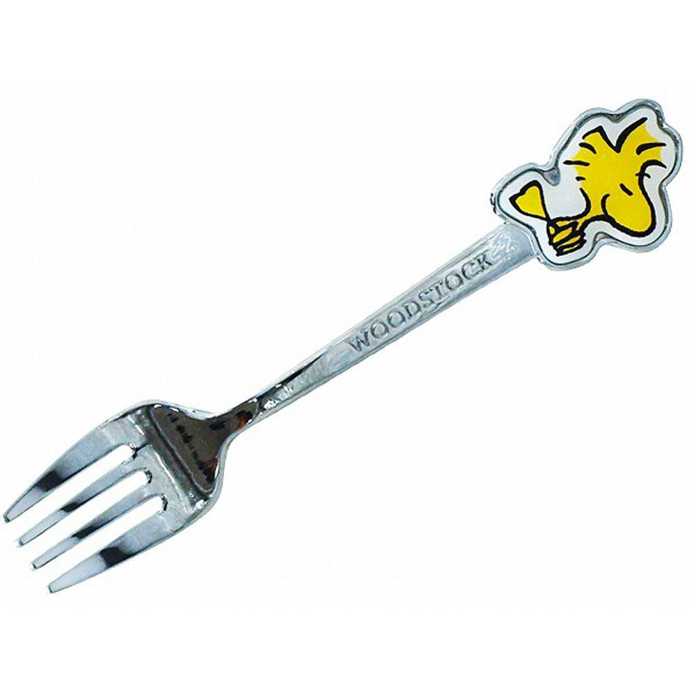 Kaneshotouki Peanuts Woodstock Smile Fork, 1 pc, Silver, Stainless Steel, 5.3 inches